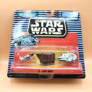 Star Wars Micro Machines Collection II-Landspeeder, Millenium Falcon & Jawa Sand